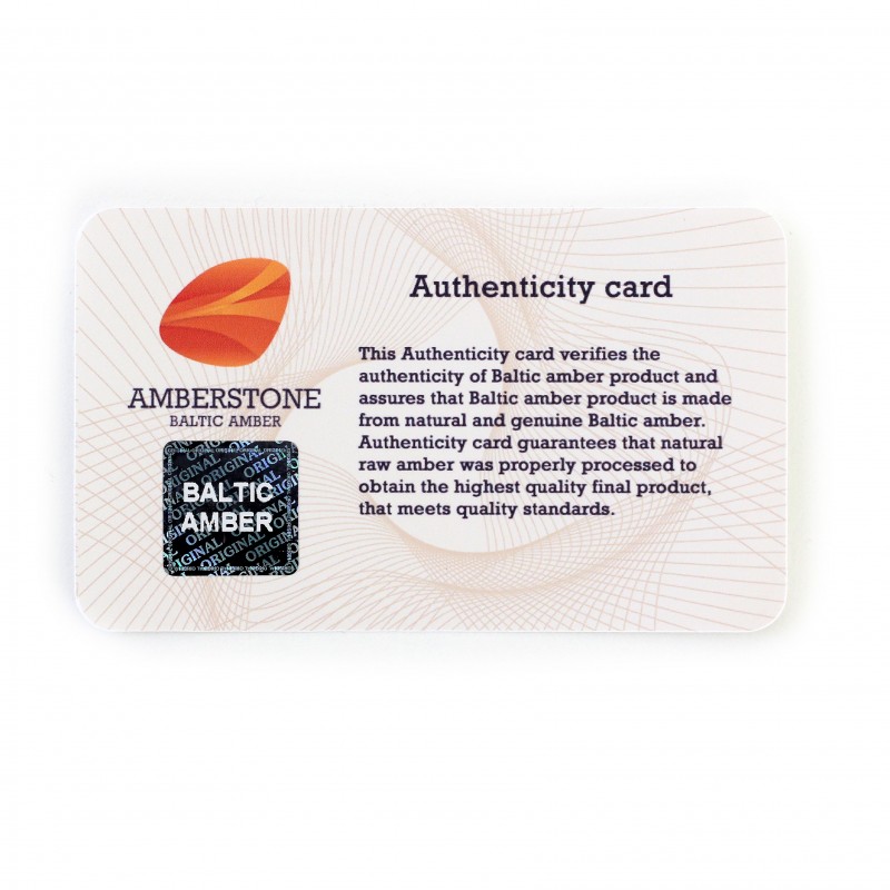 Certificate of authenticy card