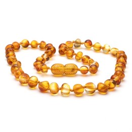 Baroque baltic amber necklace 124